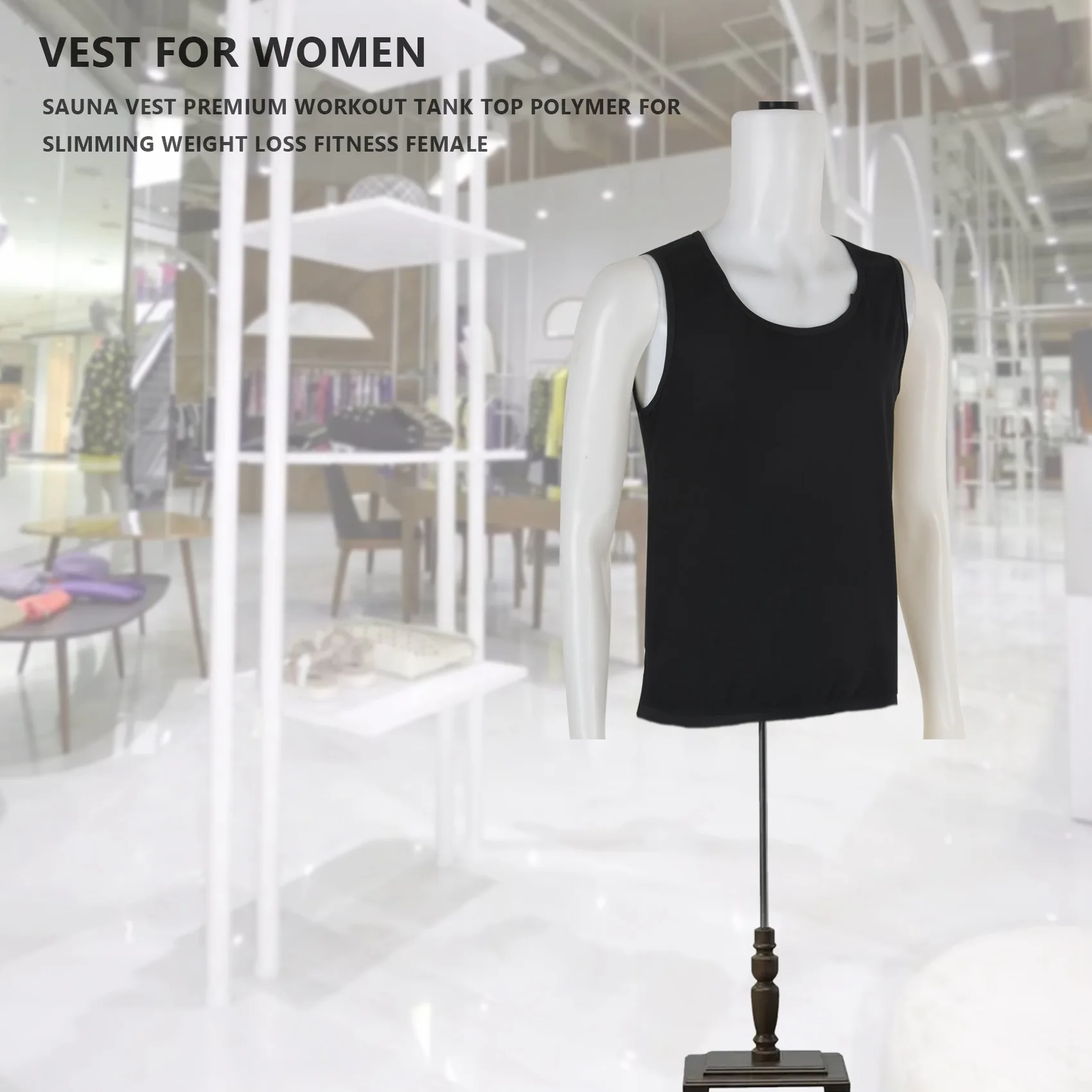 A33Z-Sauna Vest Premium Workout Tank Top Polymer For Slimming Weight Loss Fitness