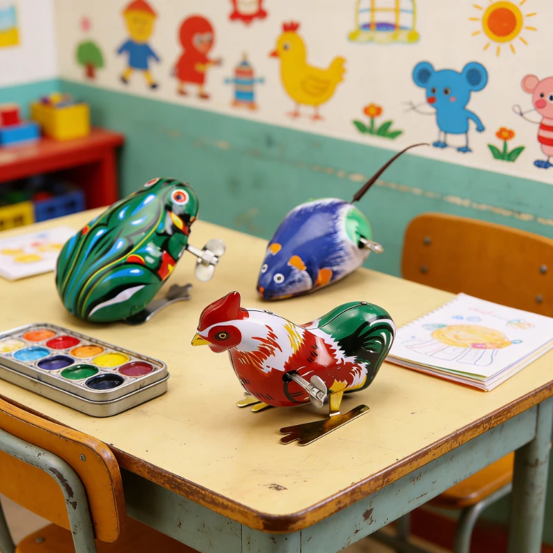 

Металлические заводные игрушки: лягушка, кролик, мышь, белка. Ностальгические подарки и призы для детских игр TMZ