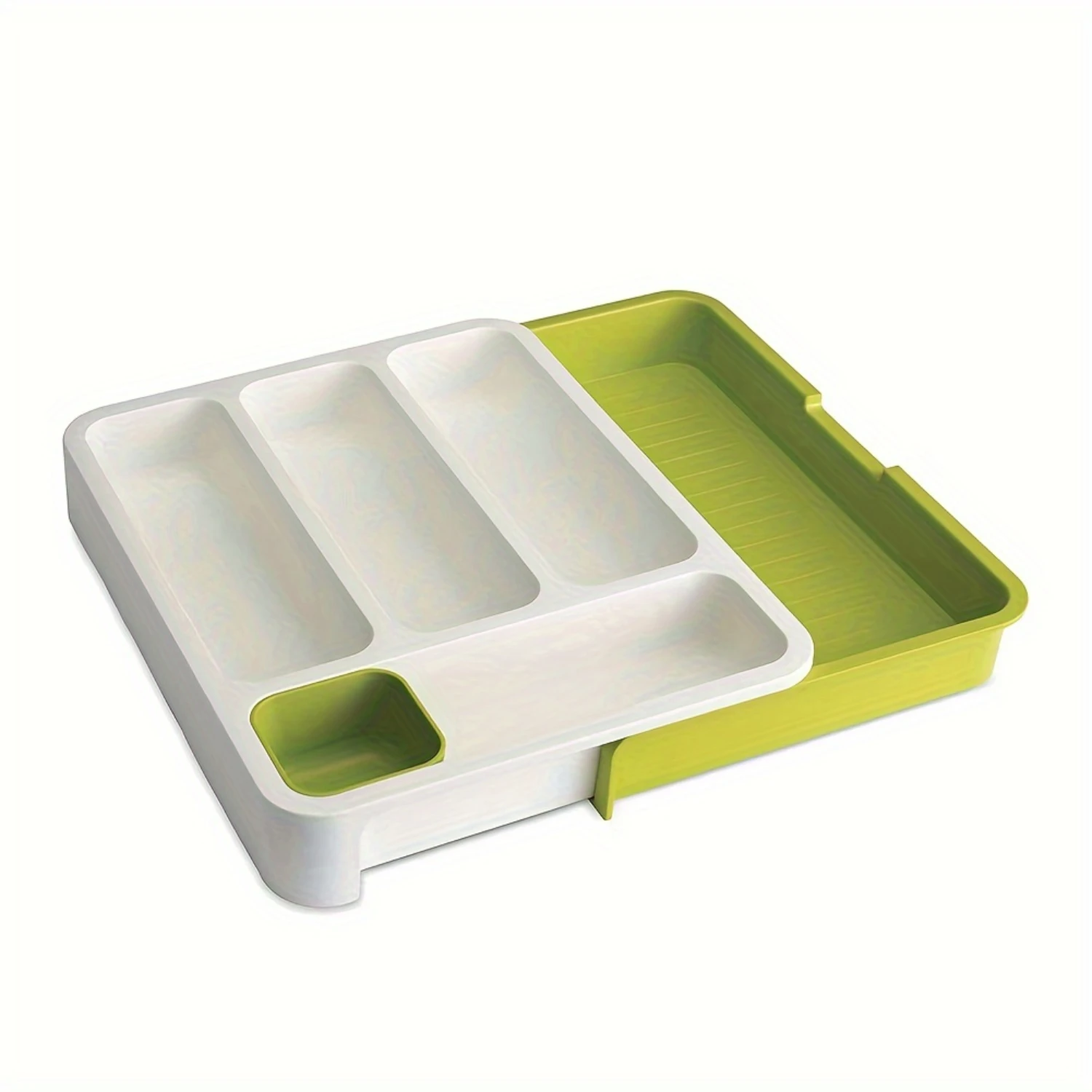 

Kitchen Drawer Organizer Tray for Flatware, Utensil Separator with Portable Insert Mount Design, Durable Plastic Divider Tray