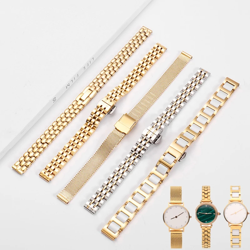 

8mm 10mm 12mm 14mm 16mm 18mm Milanese Strap Accessories Gold Universal For any brand Stainless Steel Metal Watch Band Bracelet