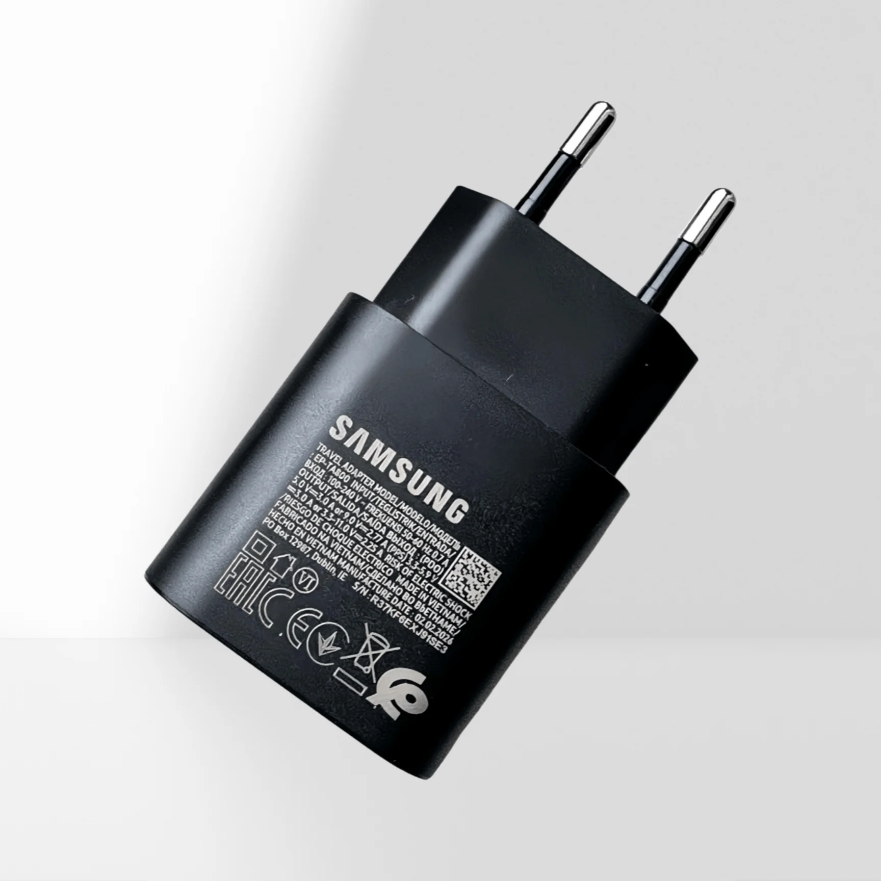 25W Ladegerät Samsung Original EU Schnelladapter für Note 20 10 A55 A35 A25 A15 Z Flip Fold 6 5 4 3 Galaxy S24 S23 S20 S21 S22 Plus
