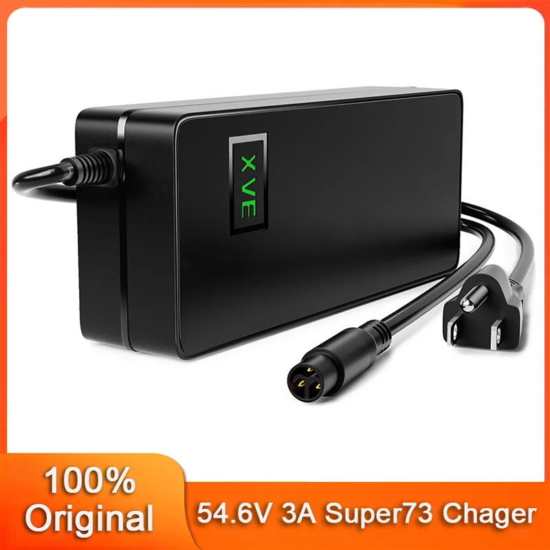 54.6V/48V 3A Fast Charger Power Adapter with Super 73 RX, R, S2 for 48V Lithium Battery Power Supply Charger 54.6V AC/DC Adapter