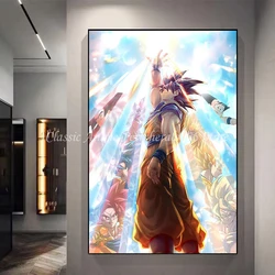 Dragon Ball Decorative Painting Sun Wukong Super Saiyan Japanese Anime Hanging Picture Living Room Bedside Mural
