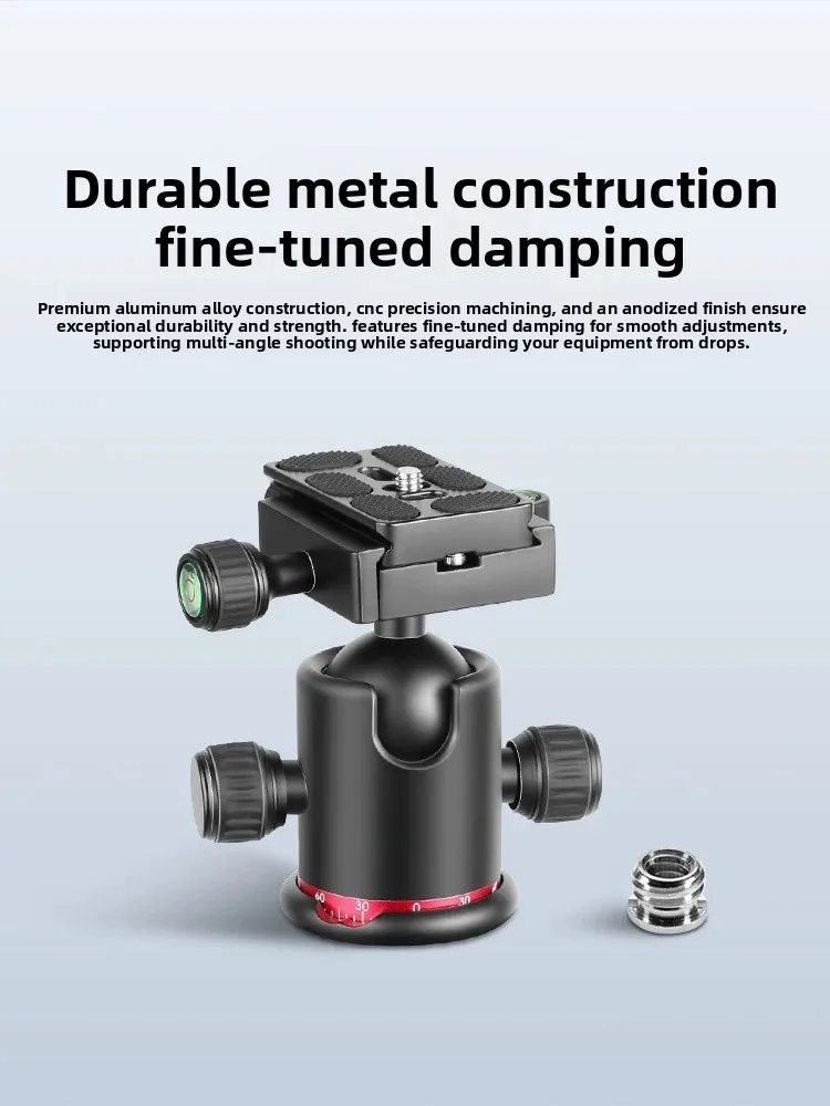 GM-MT spherical gimbal photography tripod slide rail metal ball head universal damping camera 360 panoramic base