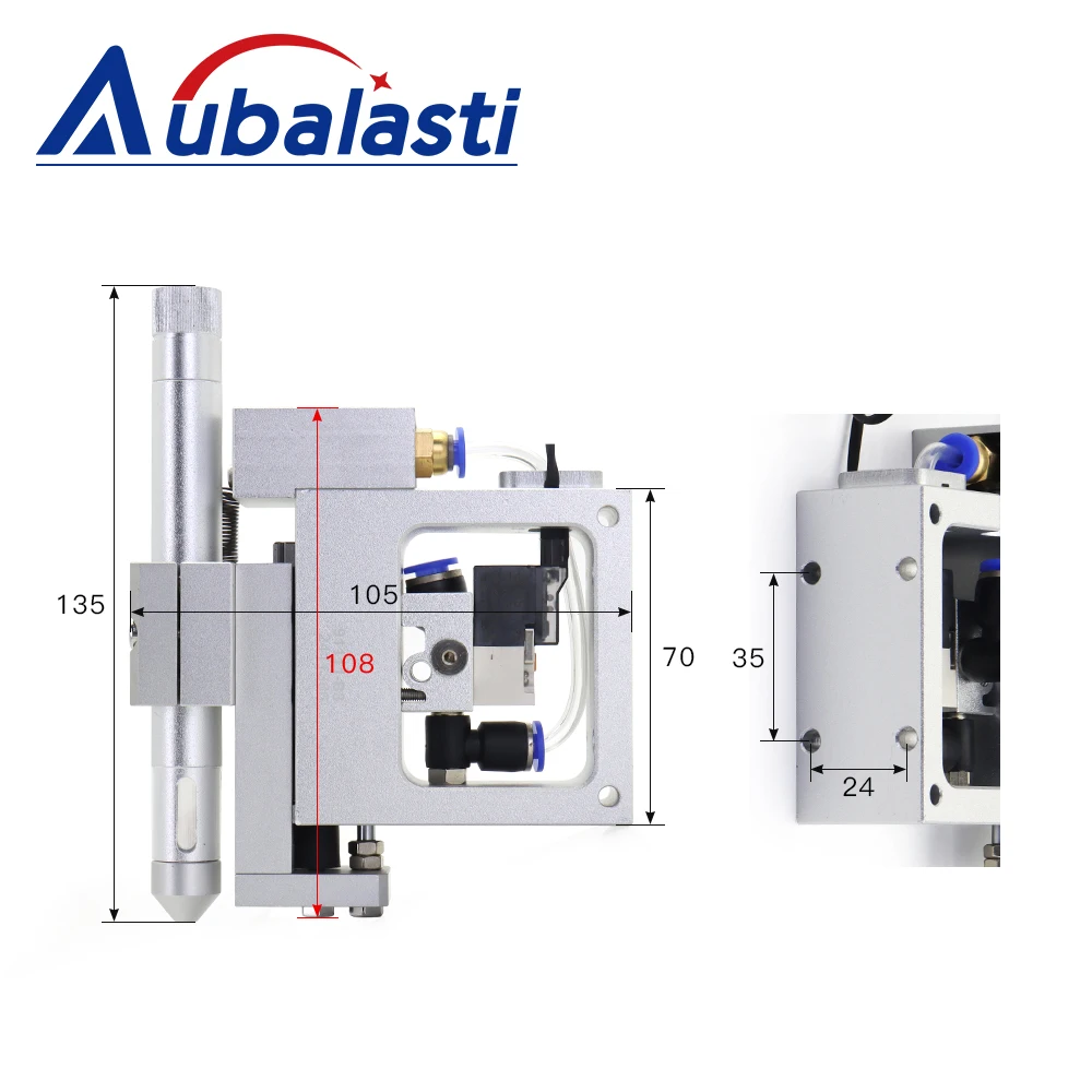 Aubalasti Pneumatic Paintbrush Vibrating Knife Lift 15mm for Marking Writing Text and Drawing Graphics