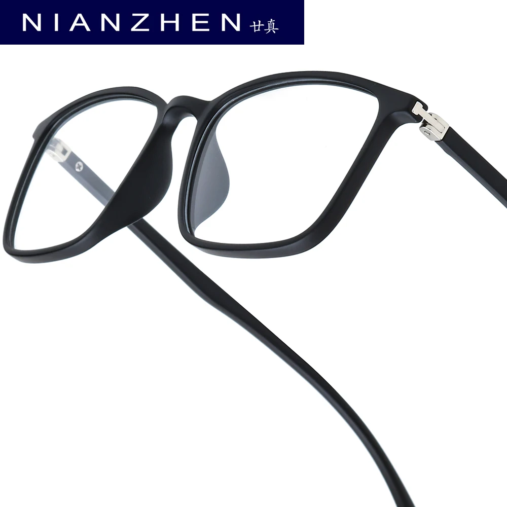 

NIANZHEN TR90 Eyeglasses Men Square Brand Design Glasses Frame Women Ultralight-Weight Retro Vintage Eyewear Spectacles 6633