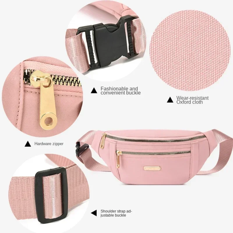 Women Waist Bag Oxford Belt Waist Packs Adjustable Strap Crossbody Bag Casual Shoulder Chest Bag Handbag Messenger