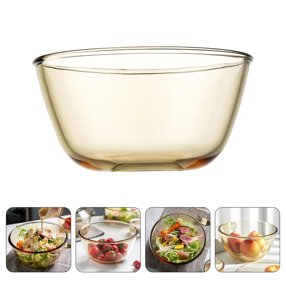 

Heat-Resistant Glass Bowl Premium Material Salad Noodle Fruit Rice Dessert Storage Microwave Oven Refrigerator Suitable