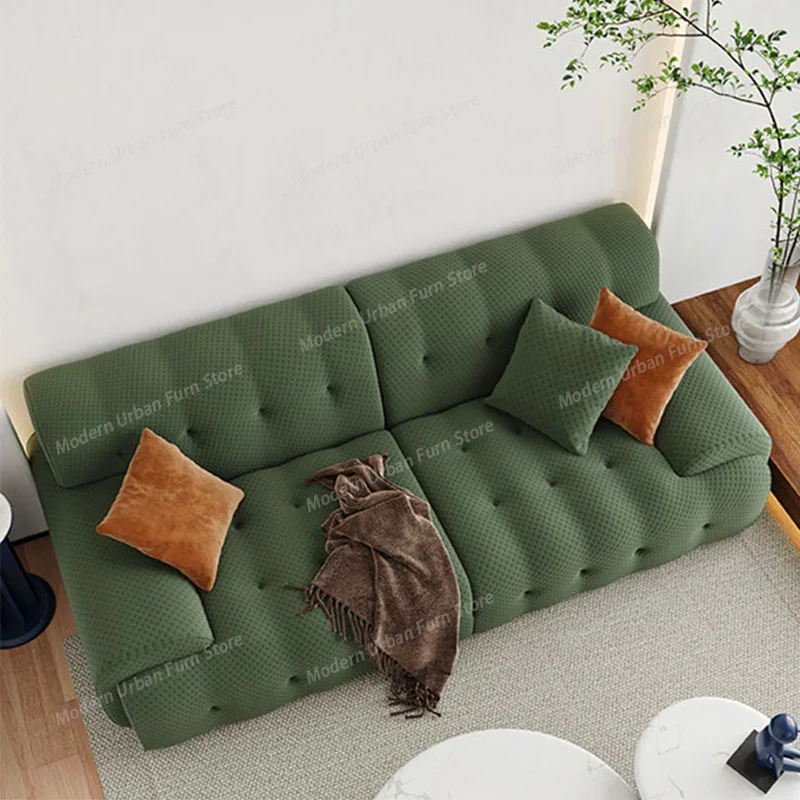 Modern Breathable Knit 3D Fabric Living Room Sofa Stylish Cozy Wood Frame Couch for Home Office Wood Frame Bedroom Lounge Sofas