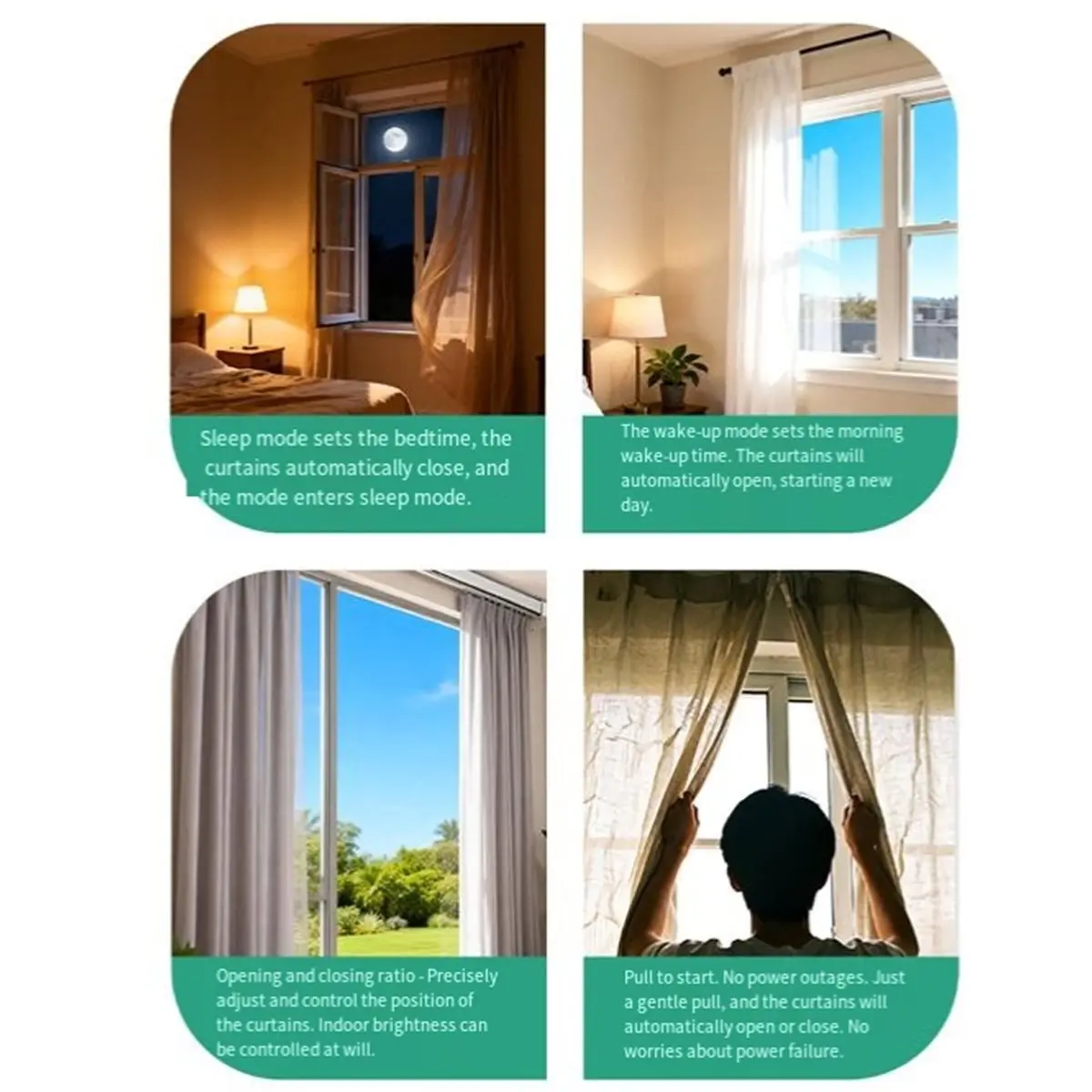 -[T1413C Digital]Tuya Wifi Smart Curtains Motor Electric Window Curtains Opener Support for Smart Life APP Remote Control