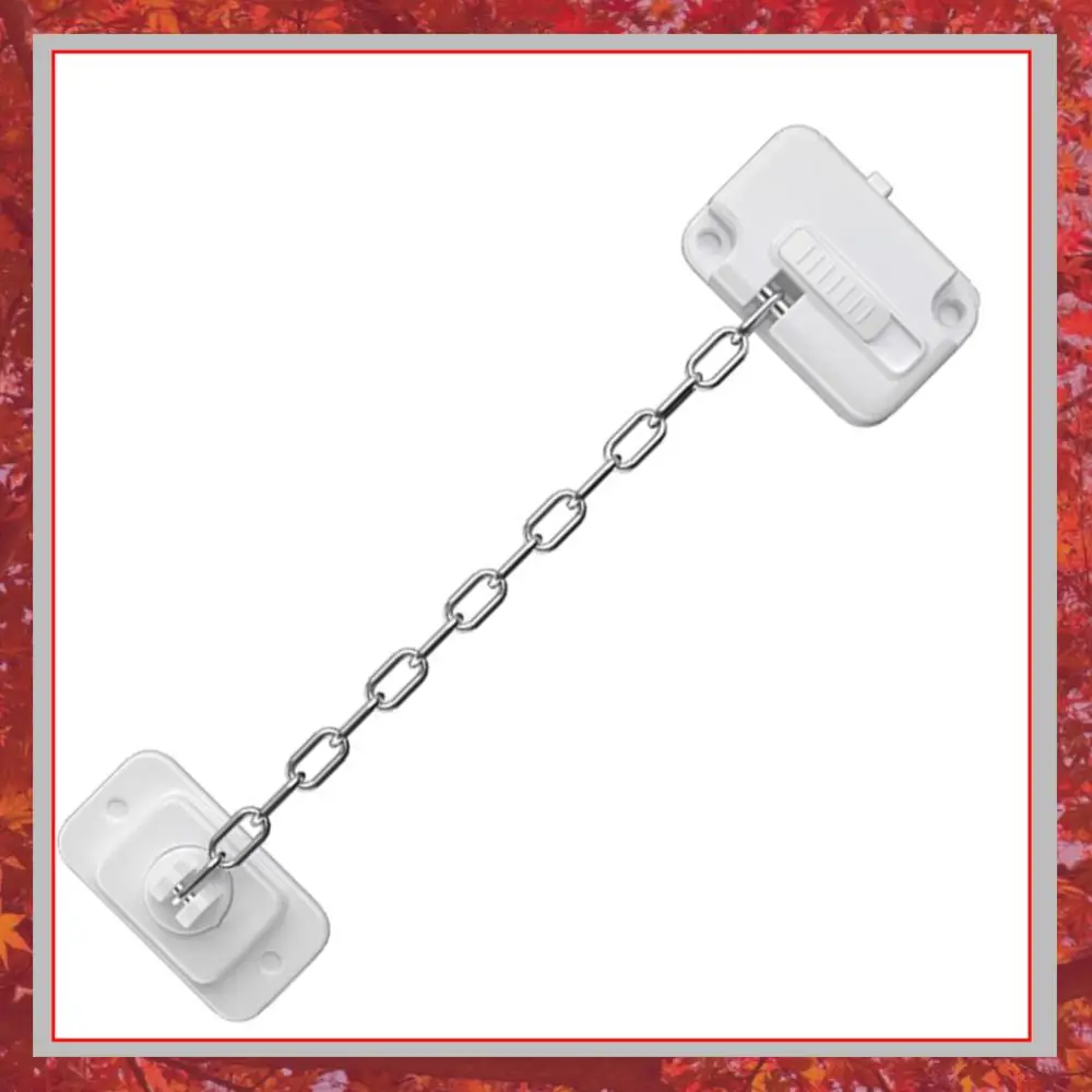 1-2Pcs Window Frame Safety Chain Lock Self Adhesive Window Limiter Lock No Drilling Adjustable for UPVC Wooden Sliding Window