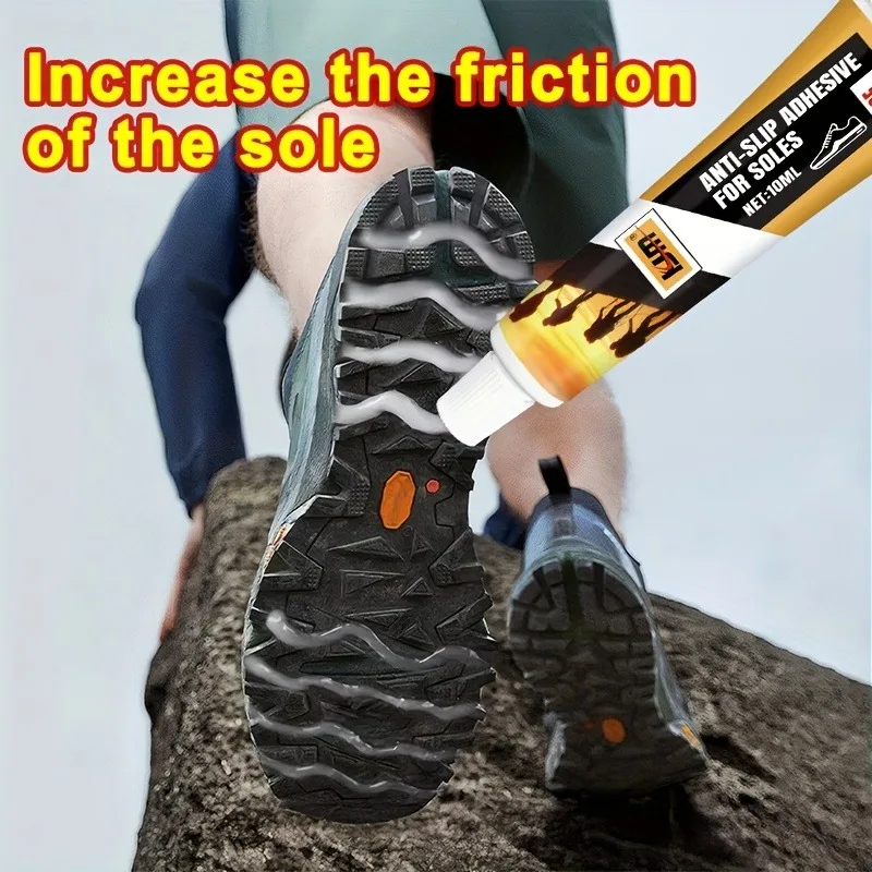 جل قبضة الأحذية المضاد للانزلاق من KJM: لاصق عالي التحمل وغير قابل للانزلاق - جر فوري على الرطب/الممطر/الثلج، مقاوم للاهتراء للأحذية الرياضية/الأحذية