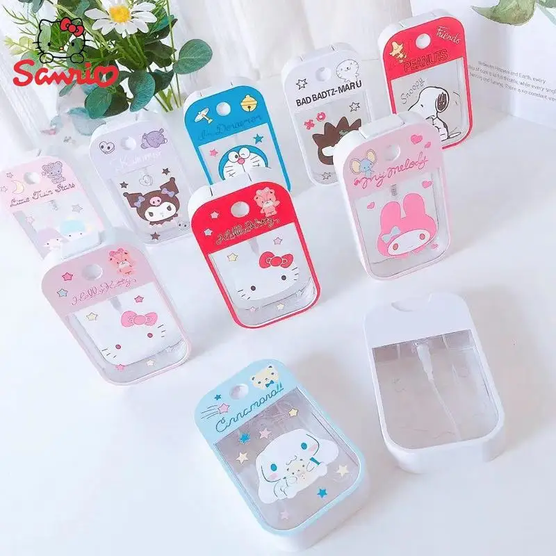 Sanrio Travel Bottle Refillable Melody Hello Kitty Spray Bottle Travel Portable Cinnamoroll Kuromi Pompompurin Bottl Girl Gifts