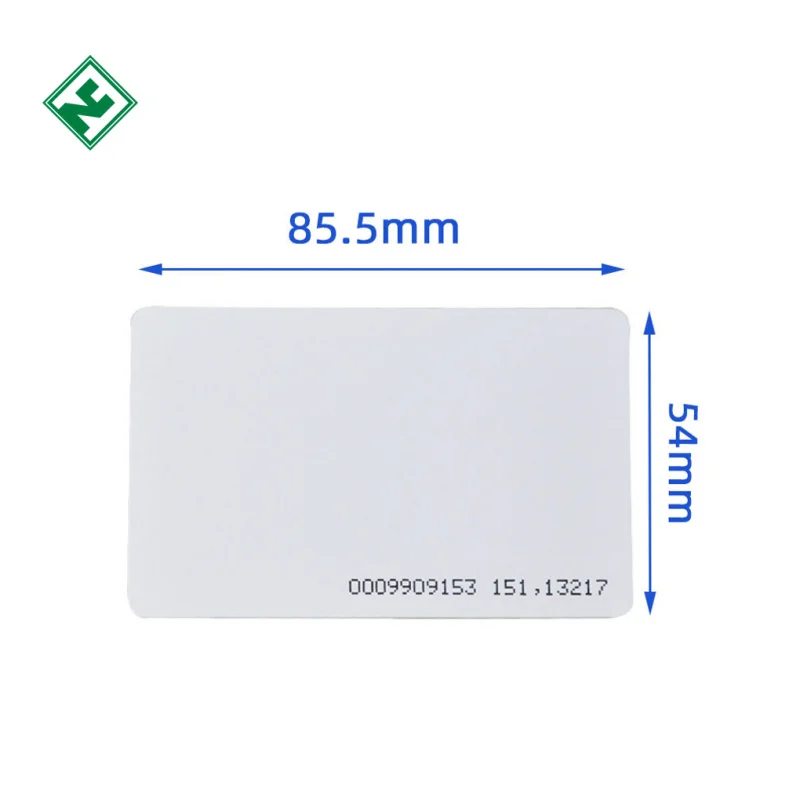 100PCs a lot printable blank white PVC card 125kHz proximity RFID card t5577 hotel key card