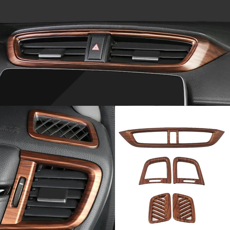 

For Honda CRV CR-V 2017 2018 2019 2020 2021 2022 Peach Wood Window Switch Lift Cover Trim Sticker Styling Interior Accessories
