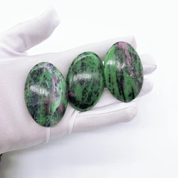 55mm Natural Ruby With Ziosite Pocket Palm Crystal Stone Thumb Toy Hot Compress Healing Health Family message tool Home Decor