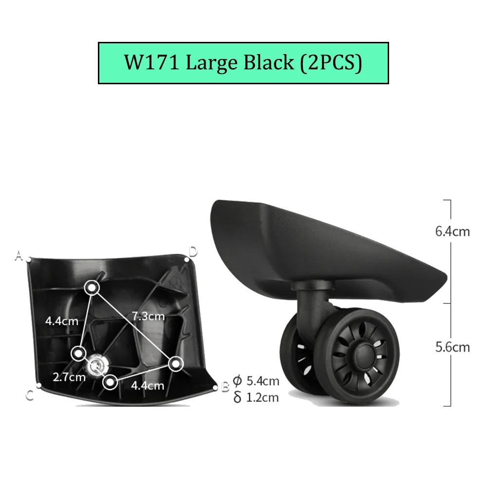 Adatto per W171 Universal Wheel Trolley Case ruota di ricambio puleggia per bagagli ruote scorrevoli riparazione resistente all'usura