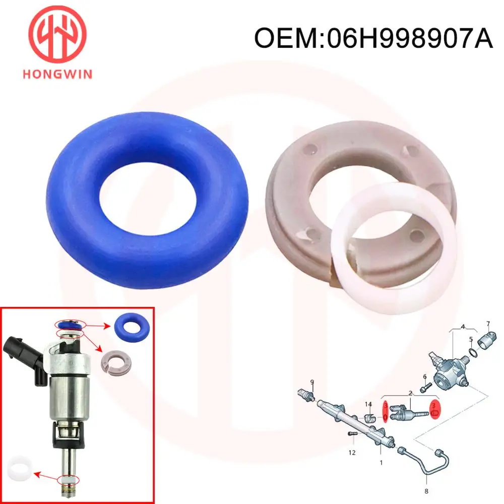 injector seal repair kit 06H998907A For VW Beetle Golf Passat Scirocco Tiguan CC EOS Jetta Audi A3 A4 A5 A6 Q3 Q5 06J998907B