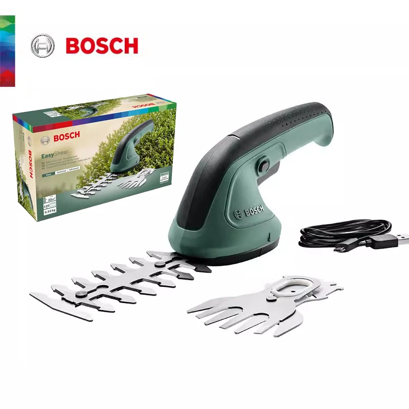 

Bosch Easyshear Cordless Hedge Trimmer for Grass Bonsai Shrub Pruning Shears Gardening Tools with 2Cutter Safety Lock Usb Charge