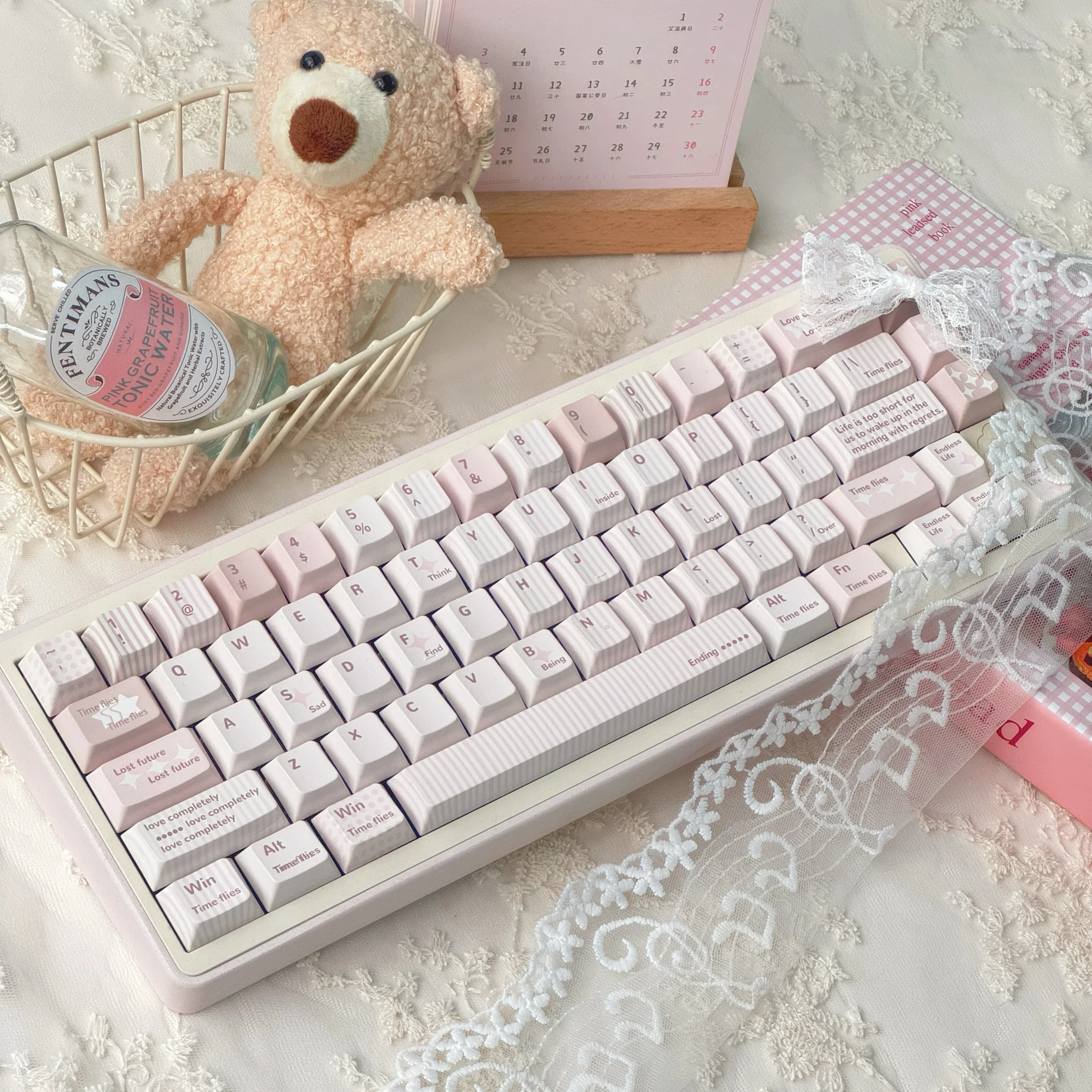 

Колпачки для клавиш из ПБТ, простой и элегантный набор колпачков для клавиш с вишневым профилем, сублимационные колпачки для механической клавиатуры, аксессуары для геймеров