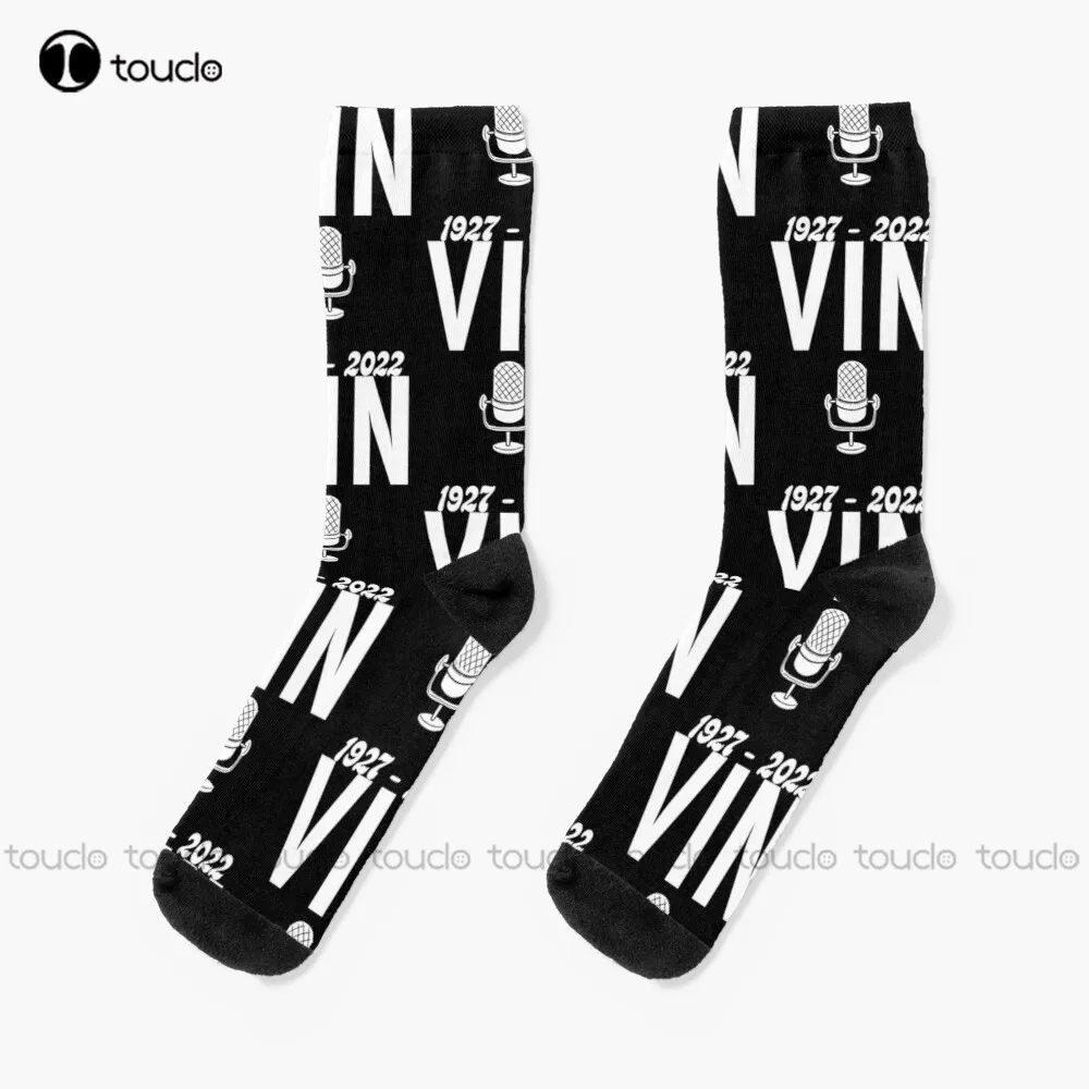 Vin Scully 1927-2022 Socks Mens Colorful Socks 360° Digital Print Christmas New Year Gift Creative Funny Socks Halloween New Art