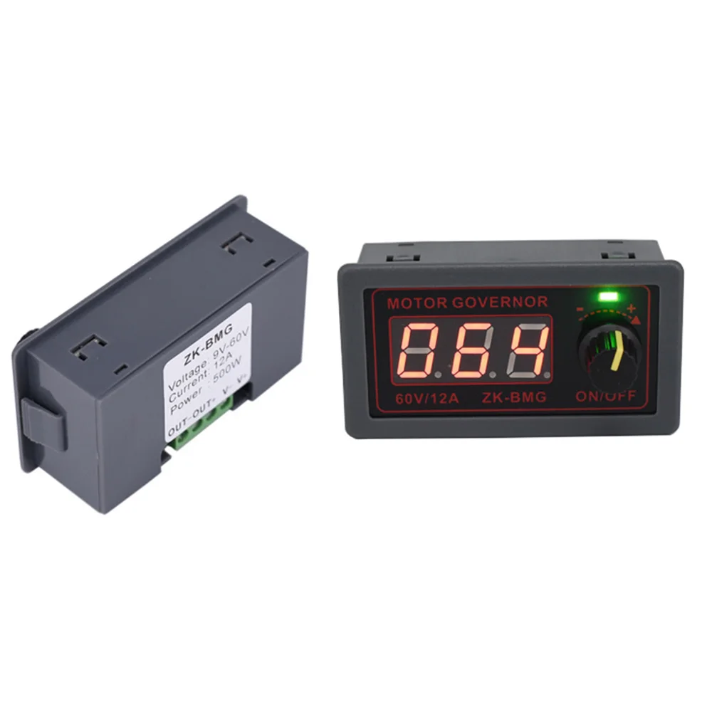 

DC 9-60V 12v 24v 36V 48V 12A DC Motor Controller PWM Adjustable Speed Digital display encoder duty ratio frequency ZK-BMG