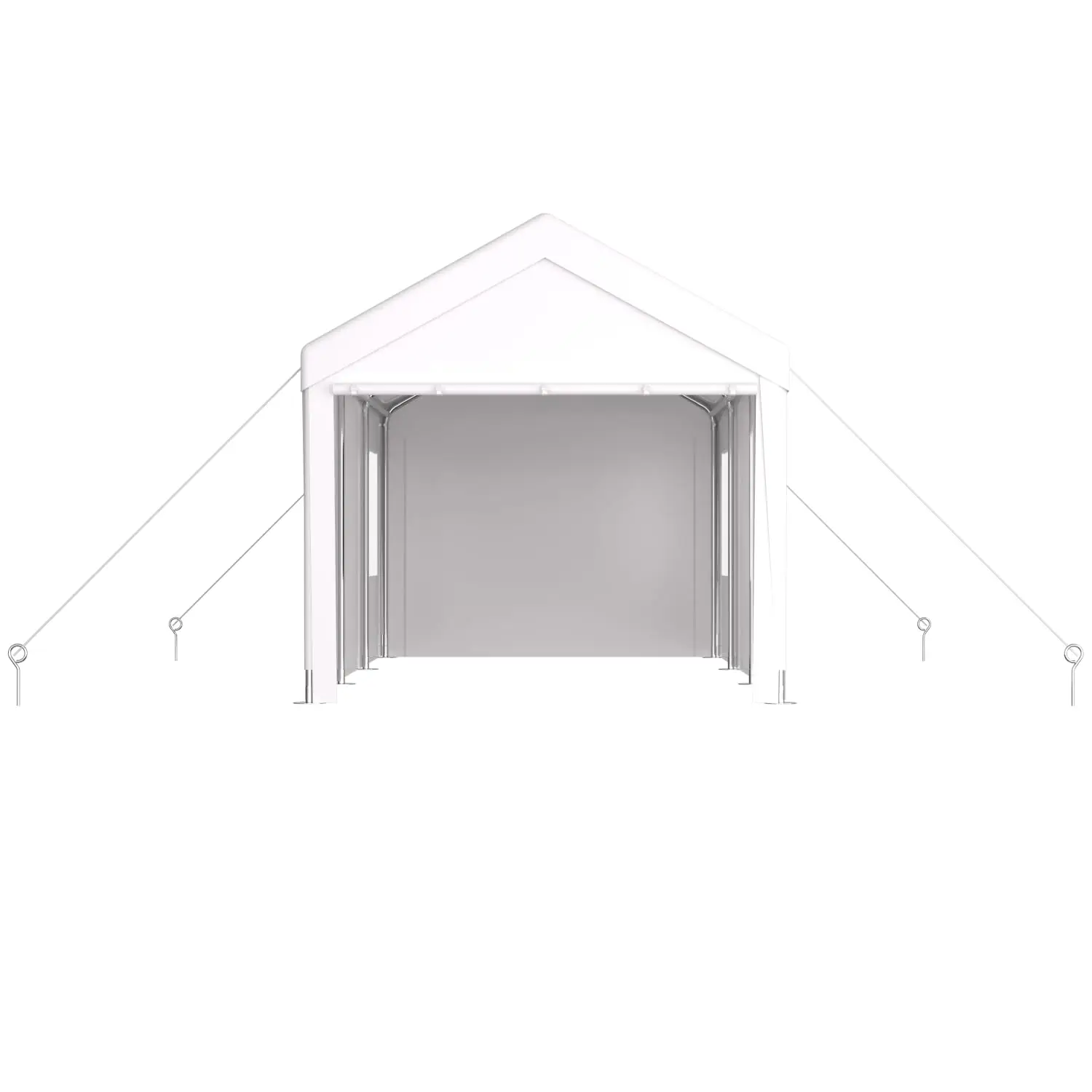 Portable Garage 10'x20' with 2 Roll-up Doors & 4 Ventilated Windows for Vehicle, Boat, Garden Tool Storage, Customized