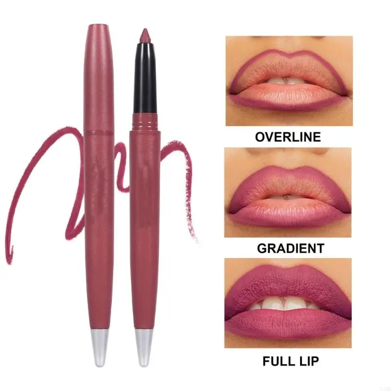 6pcs lip liners พื้นผิวเรียบไม่มีลิปกลอสถ้วยซีดจางสำหรับริมฝีปากเต็ม t4mb