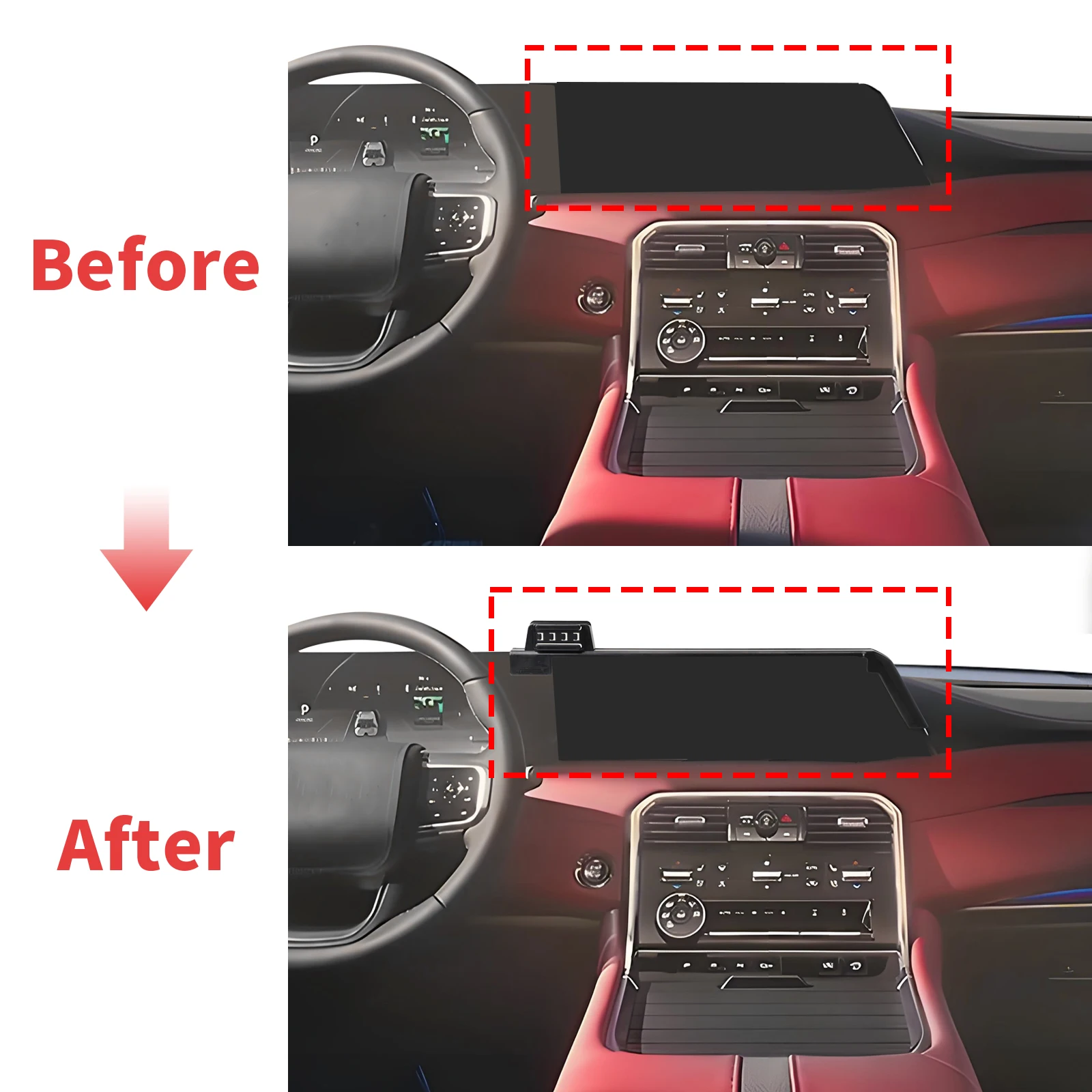 for Nissan Patrol / Armada Y63 2025 2026 2027 LHD Auto Phone Holder Mount GPS Navigation Bracket Stable Car Accessories