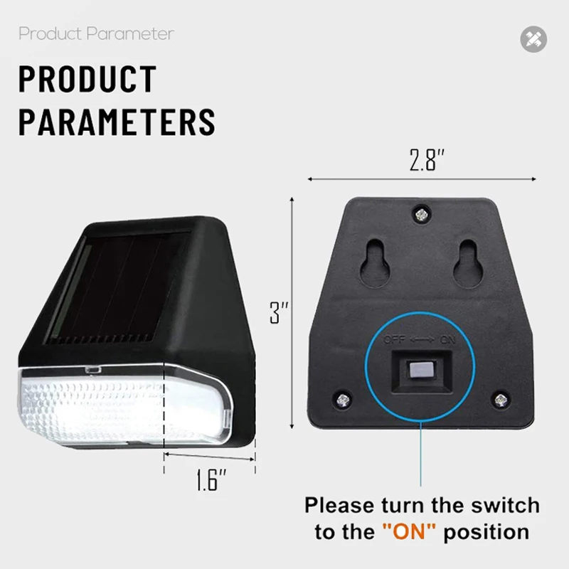 

Настенная лампа на солнечной батарее, наружная Водонепроницаемая светодиодная лампа с умным управлением, уличная декоративная настенная лампа для сада, лестницы, забора