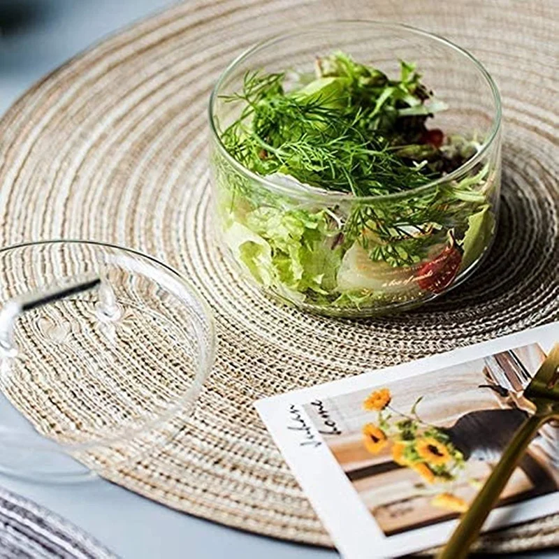 12 Stuks Ronde Placemats En Onderzetters Set(15 Inch X 15 Inch & 4.33 Inch X 4.33 Inch)