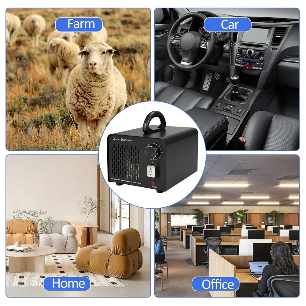 A66Z Ozone Machine 40, 000Mg/H 2-In-1 Air And Water Mode Ionizer Air Purifier Deodorizer For Home Generator