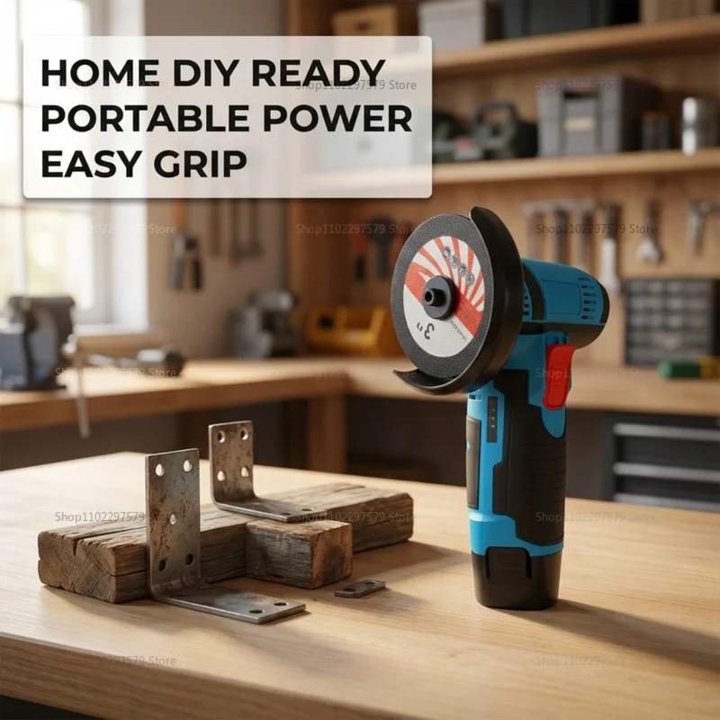 12V Cordless Electric Angle Grinder Mini Polishing and Grinding Machine for Metal Stone Cutting DIY Projects Automotive Repair