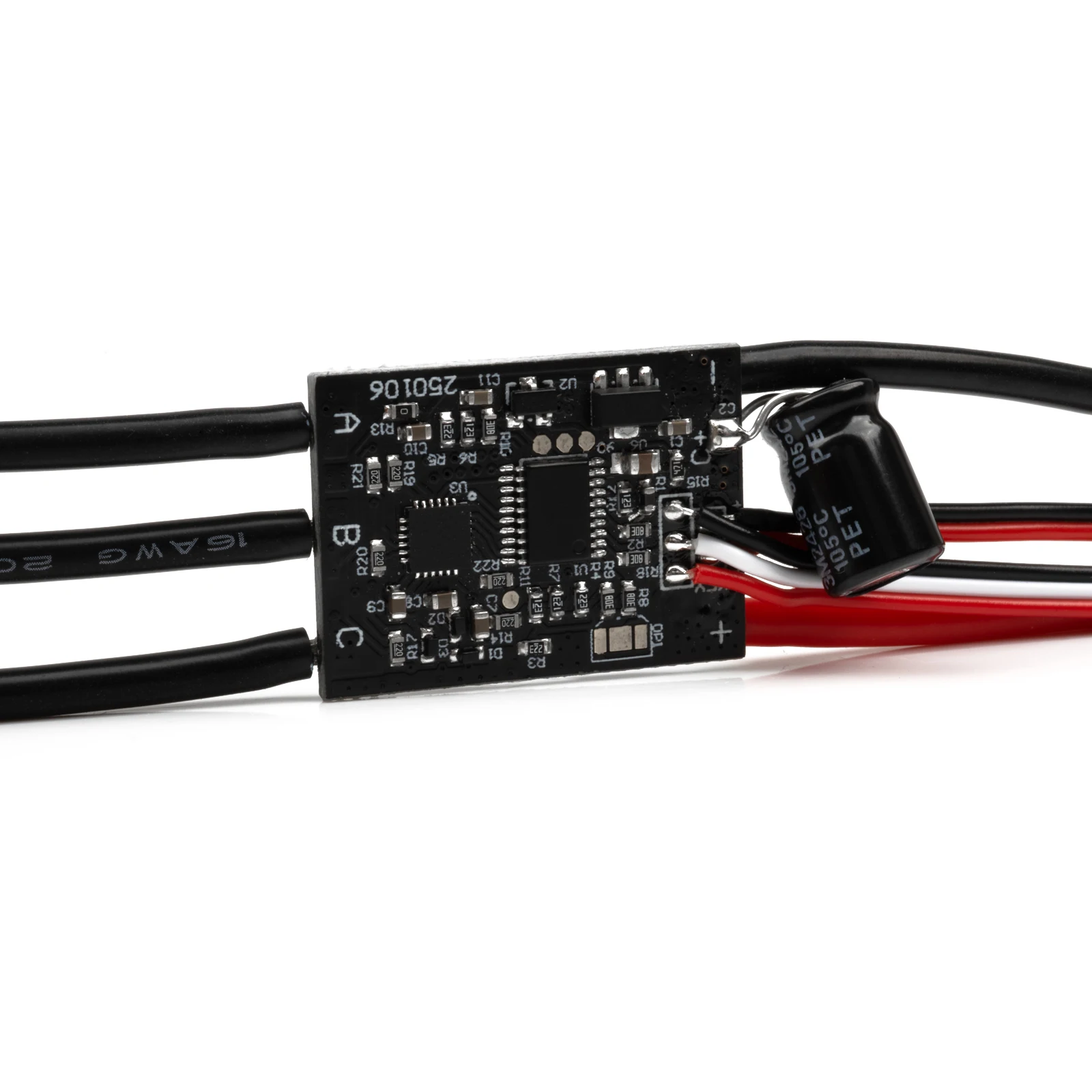 RCXAZ 30A Bürstenloser ESC-Controller, multifunktionaler bürstenloser Regler für RC-Modellboot/Panzer/Auto, Ersatzteile für gebürstete Motoren