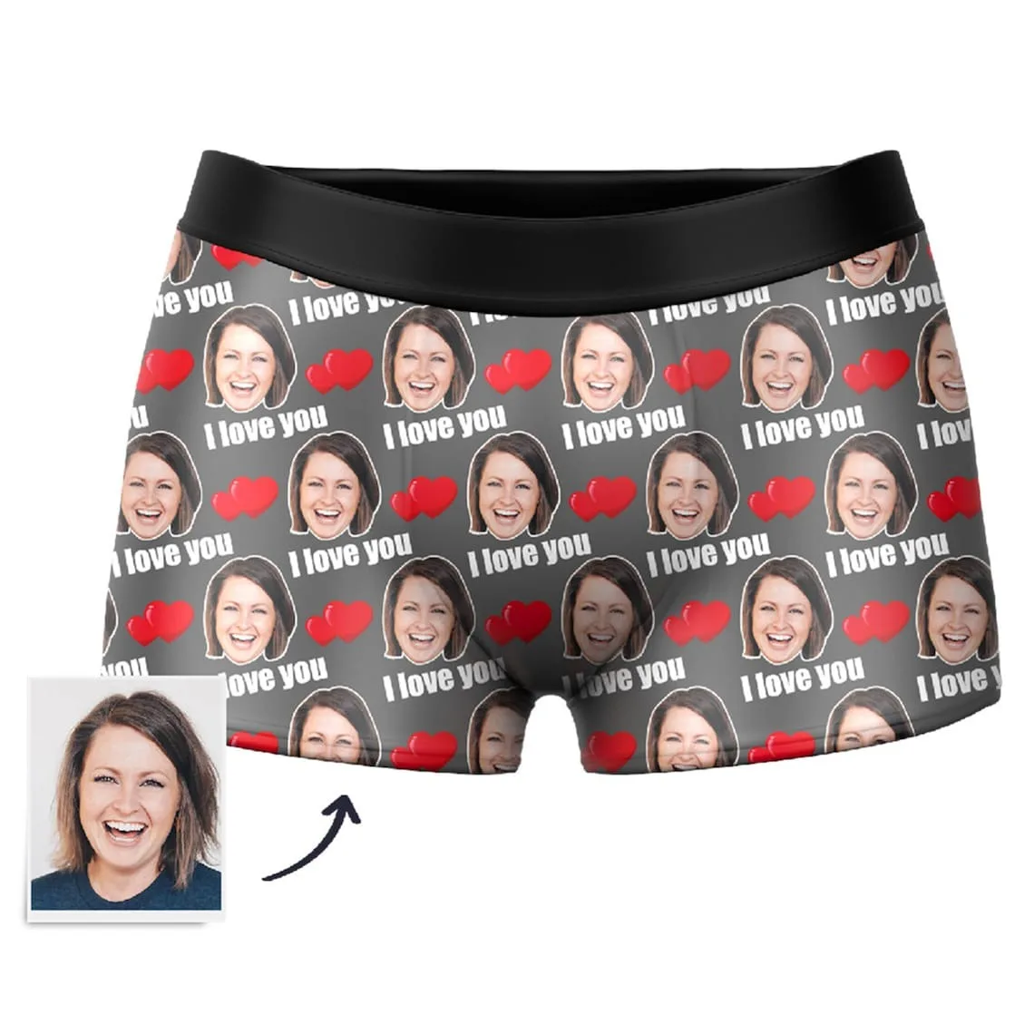 Custom Photo Boxer Briefs Personalized Boxers For Husband/Boyfriend Popular Anniversary/Birthday Gift Print Face Underwear Men