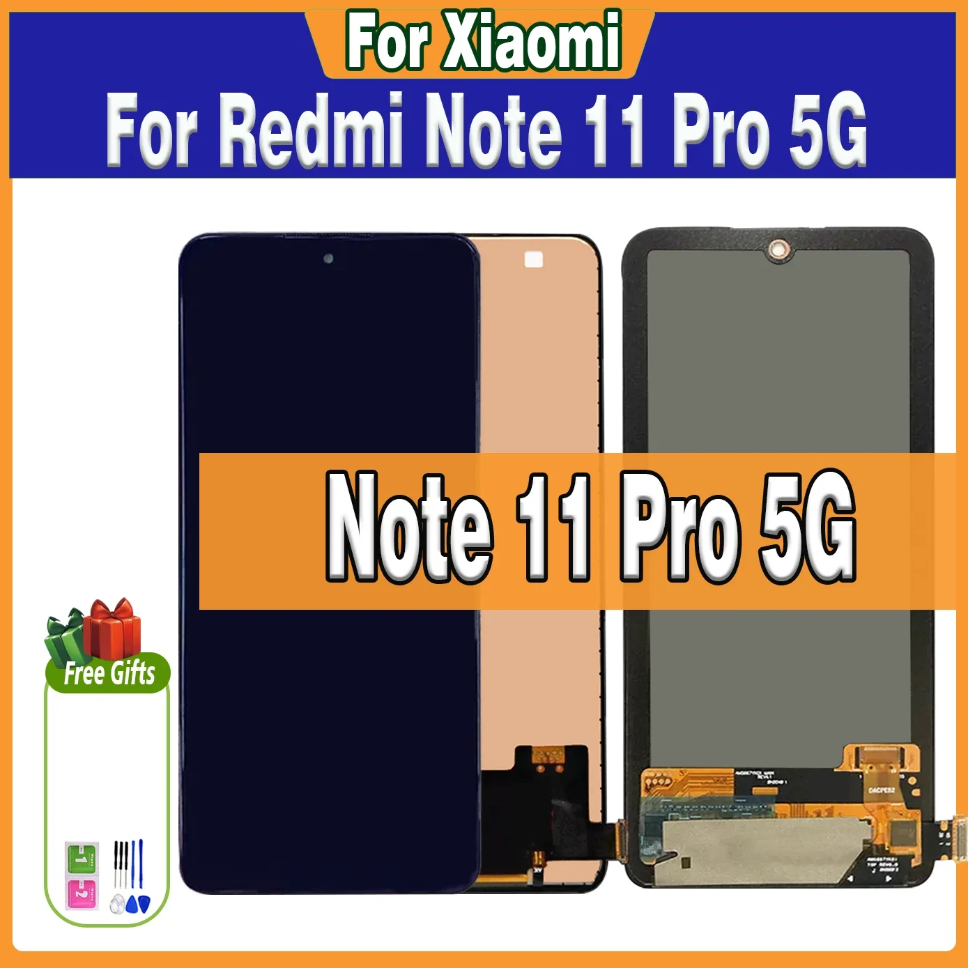 

ЖК-дисплей AMOLED для Xiaomi Redmi Note 11 Pro 5G 21091116I 2201116SG, дисплей с сенсорным экраном, сменный дигитайзер в сборе, протестирован