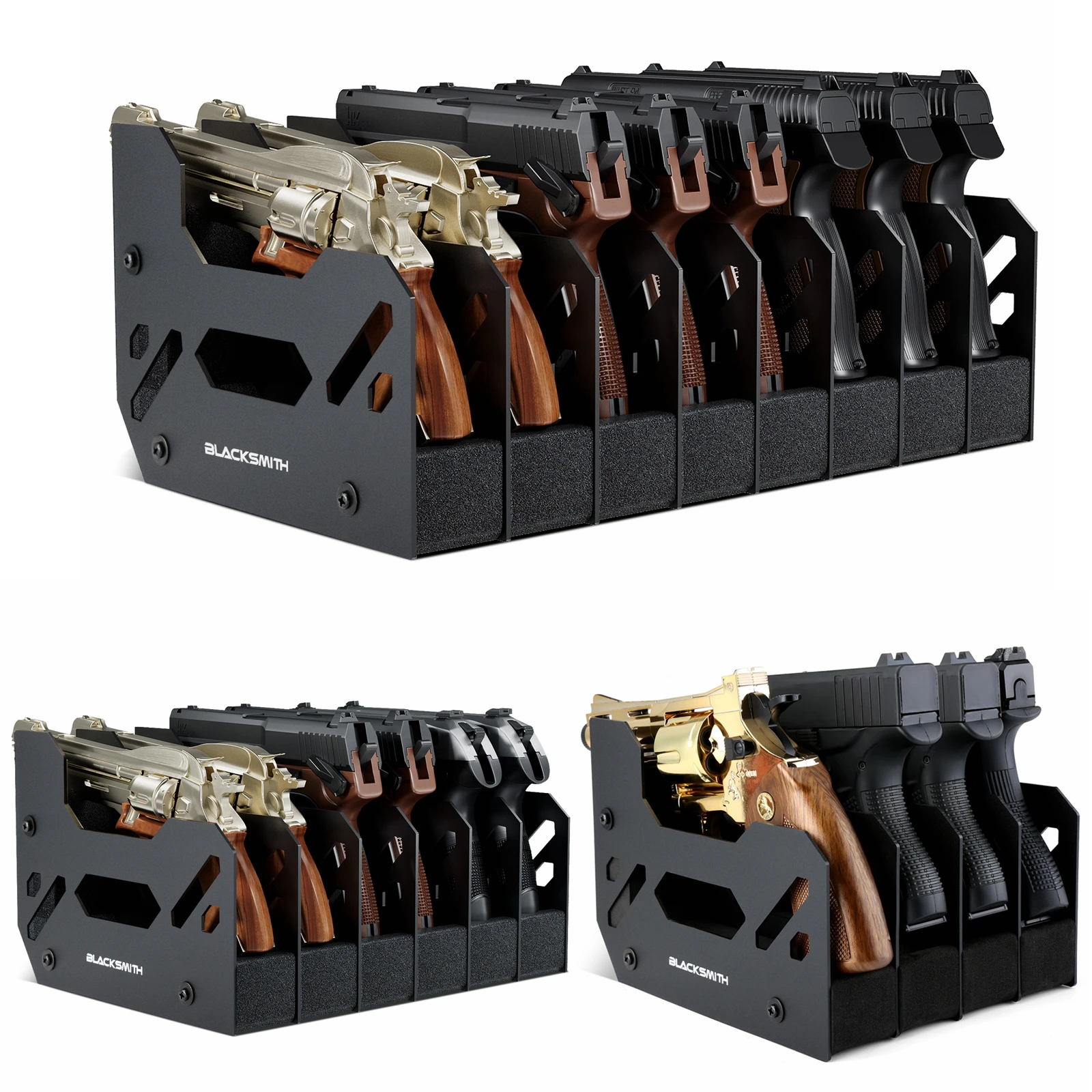 Blacksmith 4/6/8 Slots Gun Rack Pistol Holder Handgun Stand Holder for Gun Storage Organizer Display