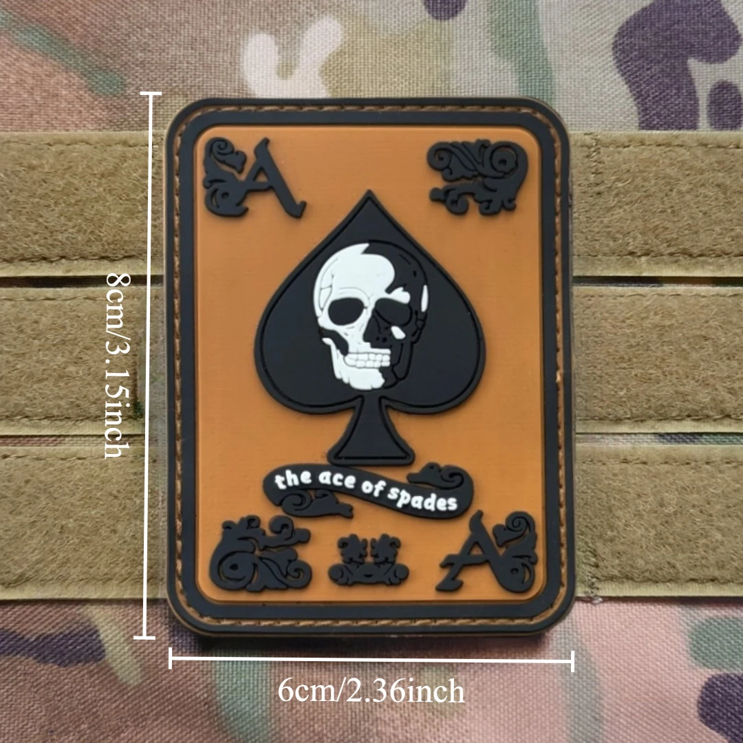 Salt Peak parche táctico bucle y PVC Ace of Spades para mochila