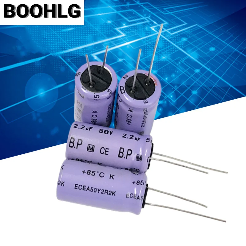 5PCS treble crossover BP non-polar electrolytic capacitor 50v 2.2uf 13X25mm