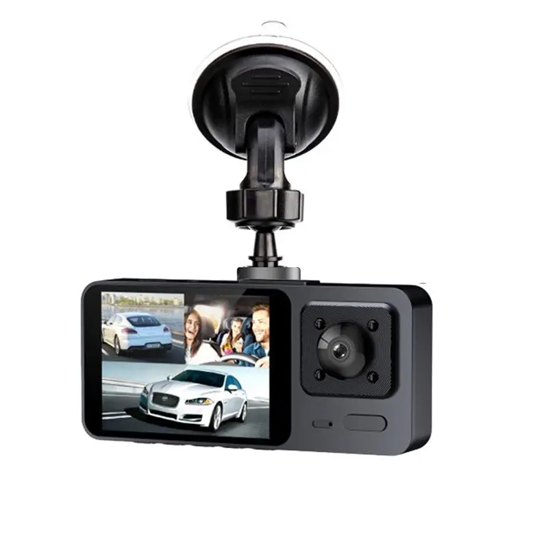 A01E-Dash Cam Front And Inside WIFI 1080P With 32G Memory Card 2Inch Screen 170° Wide Angle Night Vision WDR 24H Parking Mode