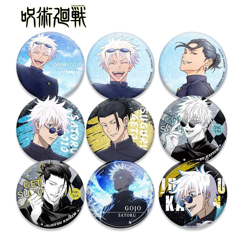 

Jujutsu Kaisen Pet 58 Badge Full Character Set Gojo Satoru Geto Suguru Anime Enamel Pin Metal Button Badge Anime Merchandise