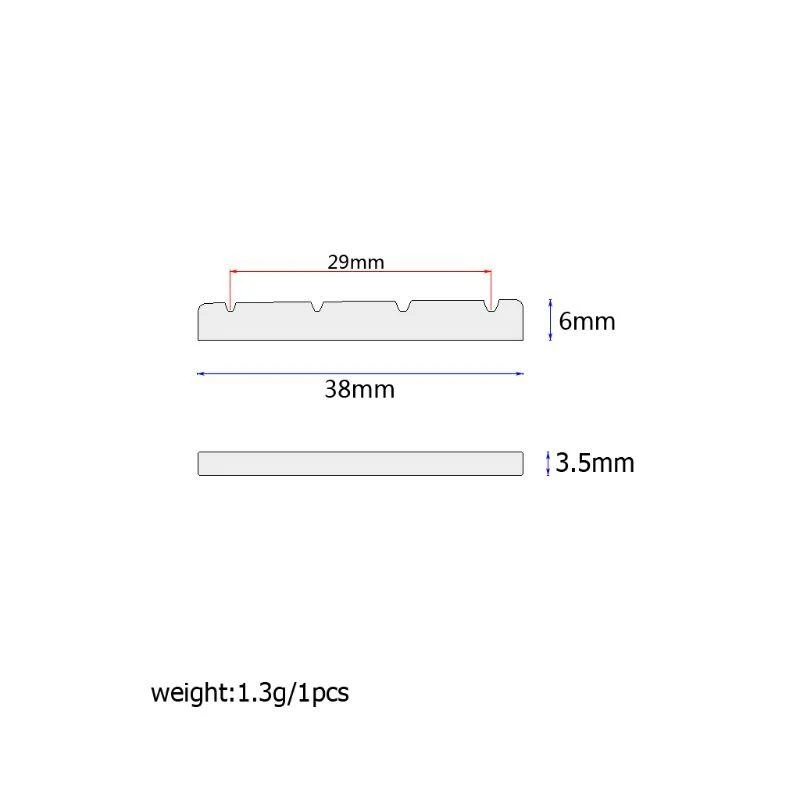 Bass Guitar Nut for FD 4 String 38mm Bone