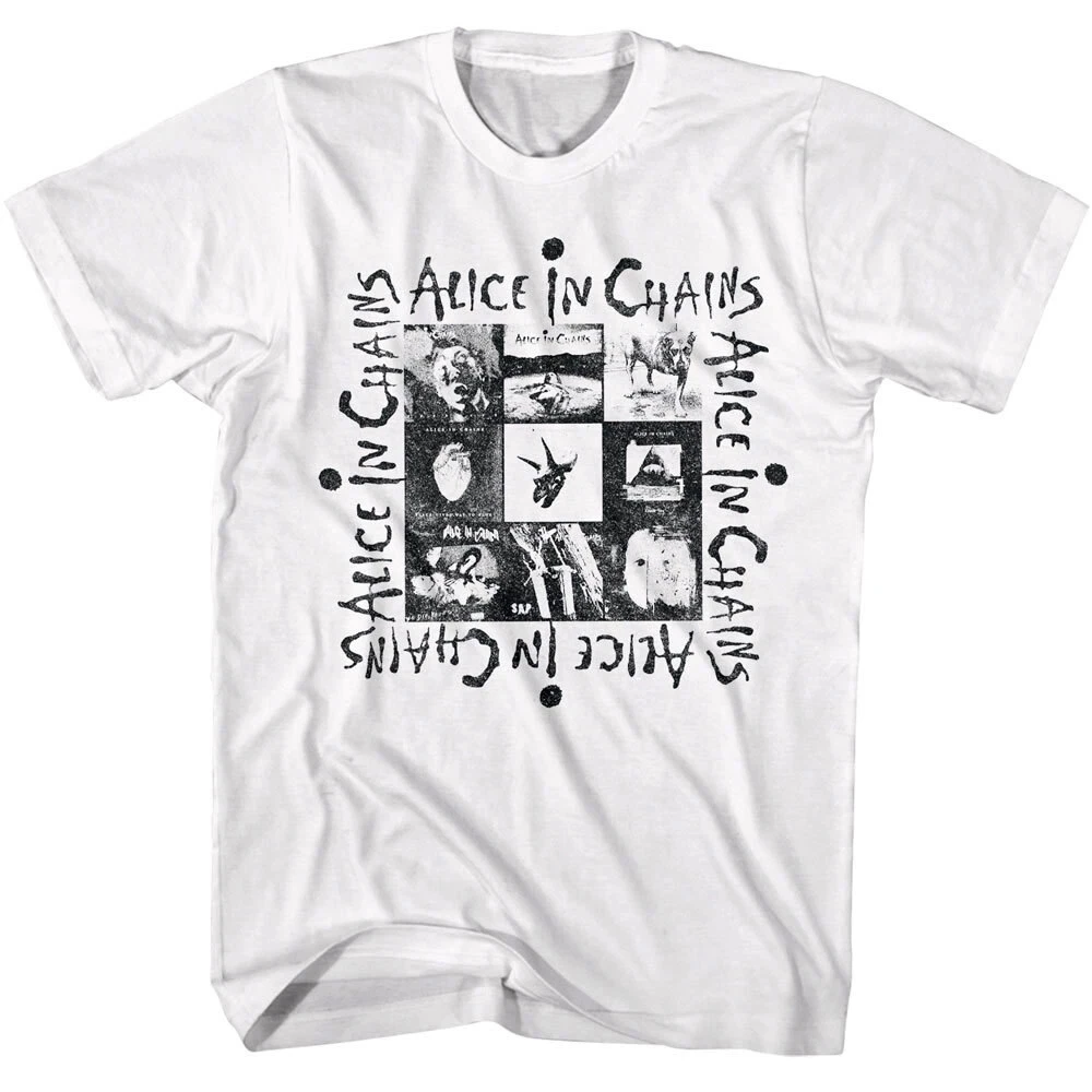تي شيرت Retro Alice in Chains Rock، تي شيرت أبيض للرجال والنساء، مقاس S-4XL- أزياء كاجوال للارتداء اليومي