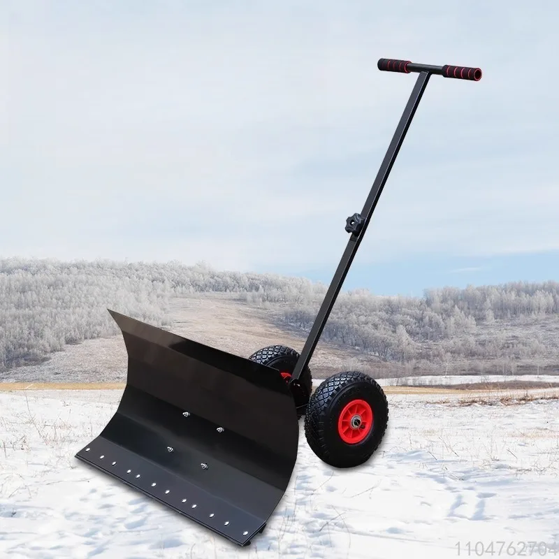 

Для лопаты для снега из марганцевой стали, колесный скребок для льда для удаления снега, многофункциональный снегоуборщик для подъездной дороги