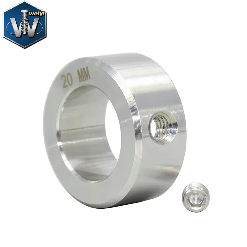 Weiyi solid Stainless Steel Style Set Screw Shaft Collars Bore Retaining Ring Inner Diameter 3-100mm All In Stock