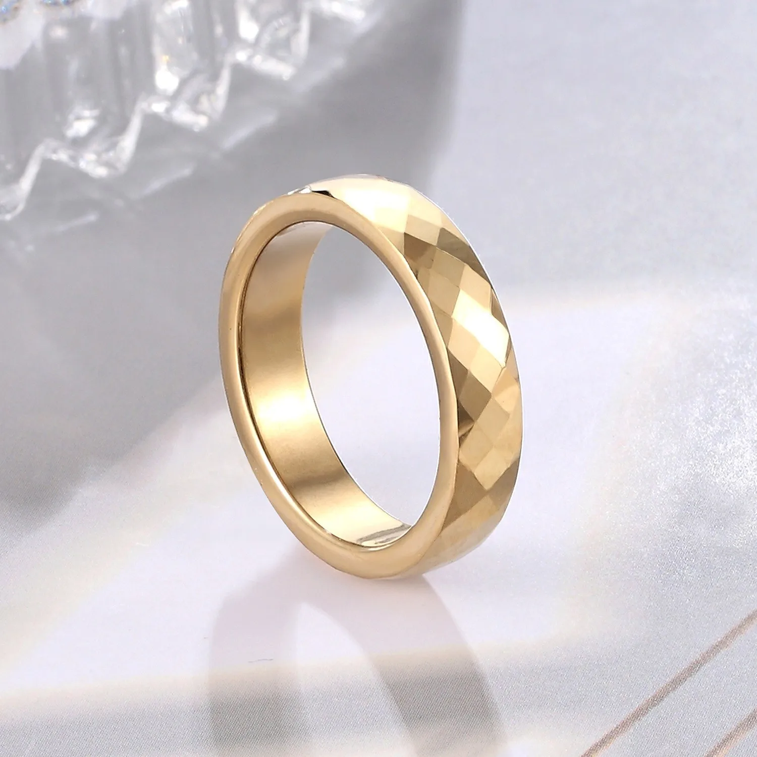 Tungsten Steel Luxury Couples Ring Tungsten Ring