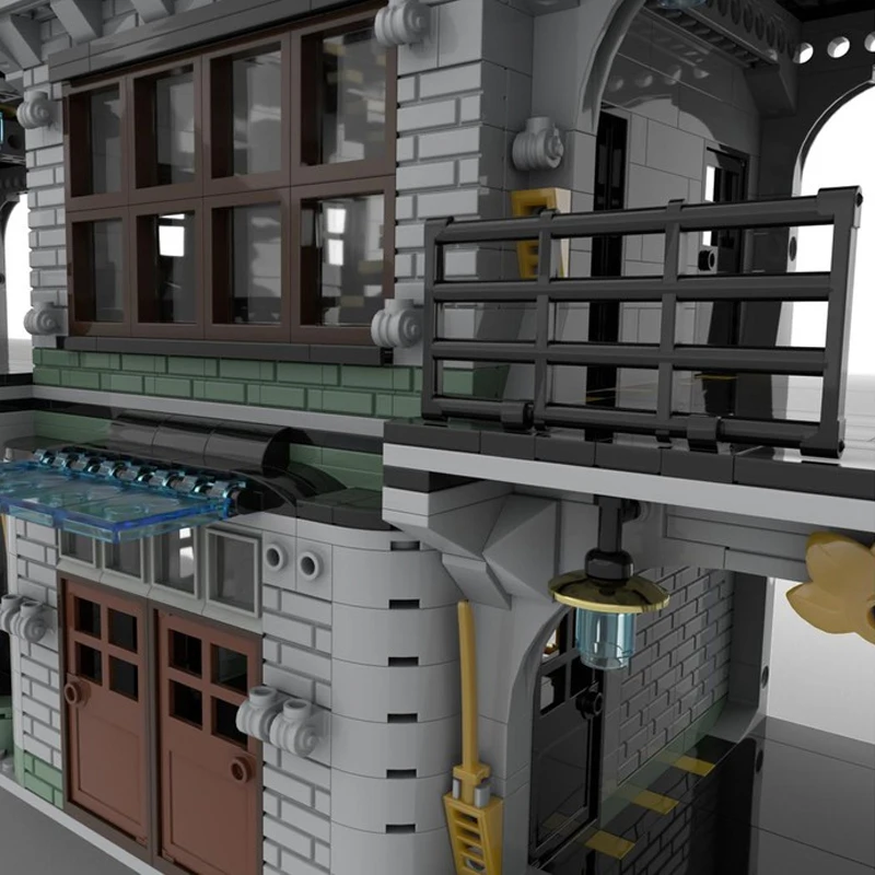 Conjunto de blocos de construção de modelo de garagem imperial de 4412 peças – design modular para carros de campeões de 20 velocidades com arquitetura imperial adornada