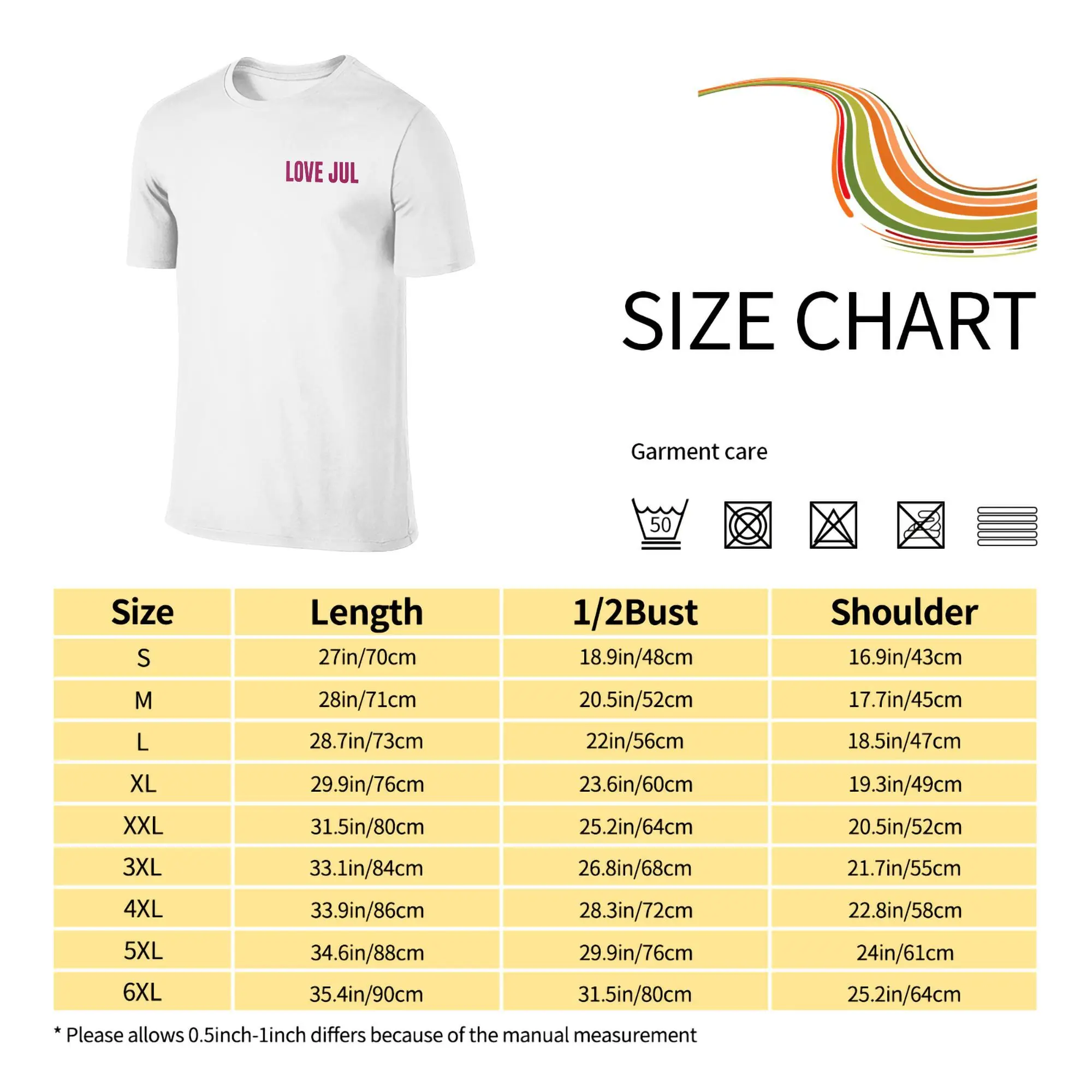 تي شيرت Love Maillot Jul للرجال تي شيرت قطني عتيق برقبة دائرية وأكمام قصيرة تي شيرت هدية فكرة الملابس