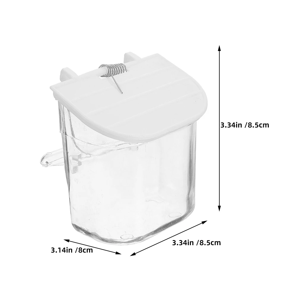 

3 Pcs Birdcage External Cup Chicken Feed Tool Food Holder Dispenser Bowls for Parrot Dish Abs Hanging Feeder