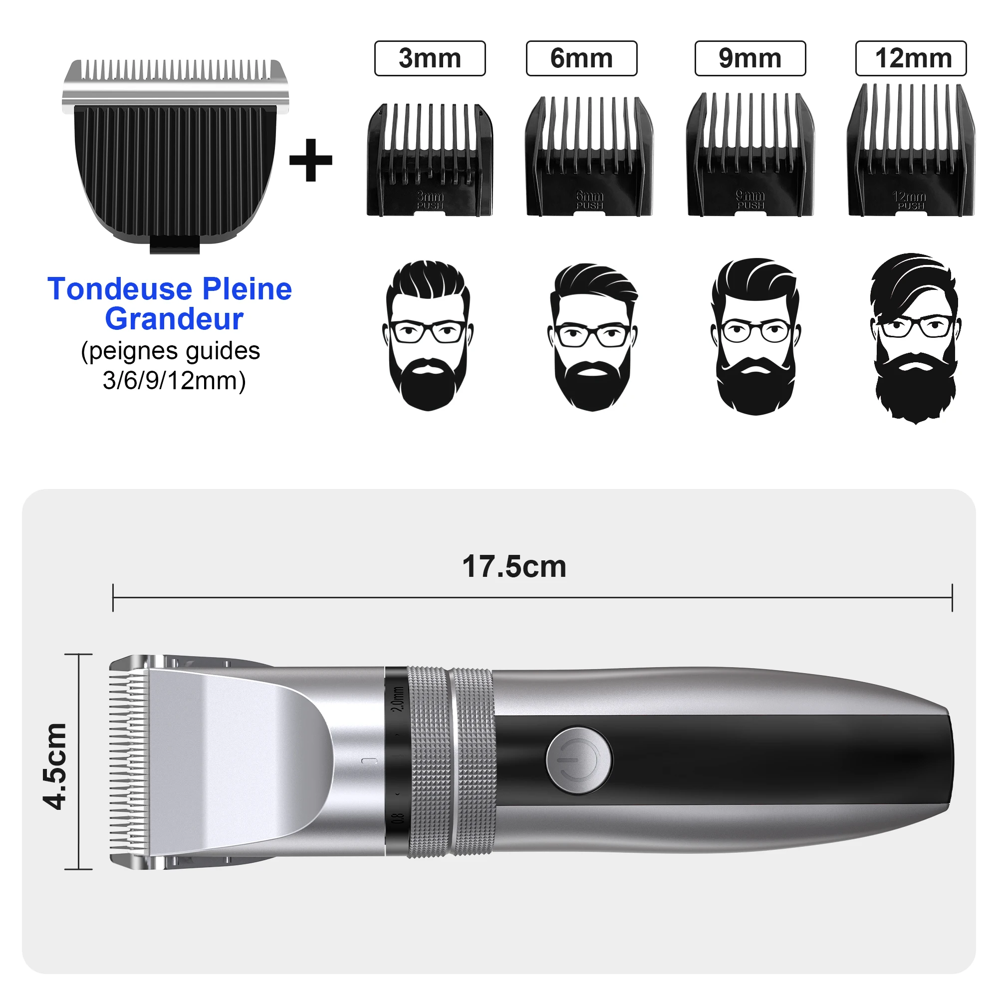 Sejoy-cortadora de pelo eléctrica profesional para hombre, Kit de recortadora de barba, máquina de corte de pelo, Afeitadora eléctrica